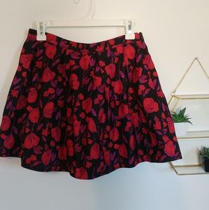 Floral pleated tulle underlay skirt